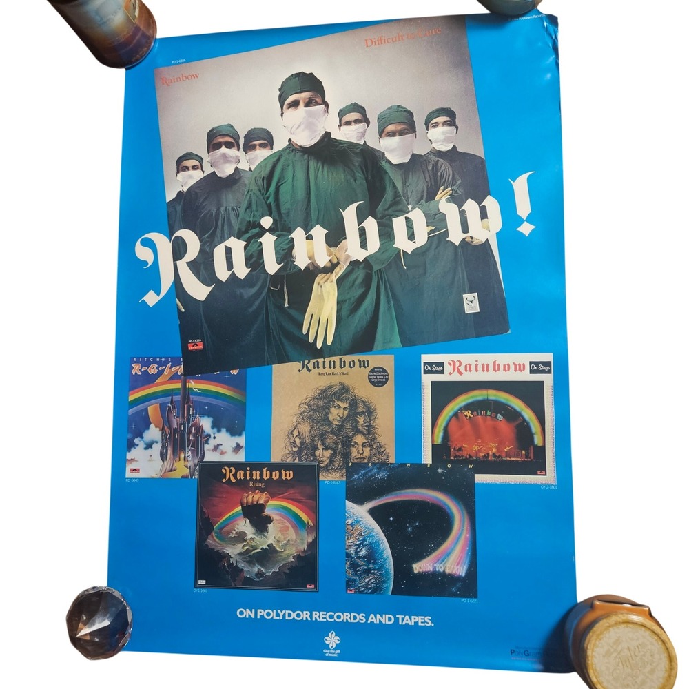 Rainbow Difficult to Cure Vintage 1981 Promo Poster 22x31 PolyGram Records